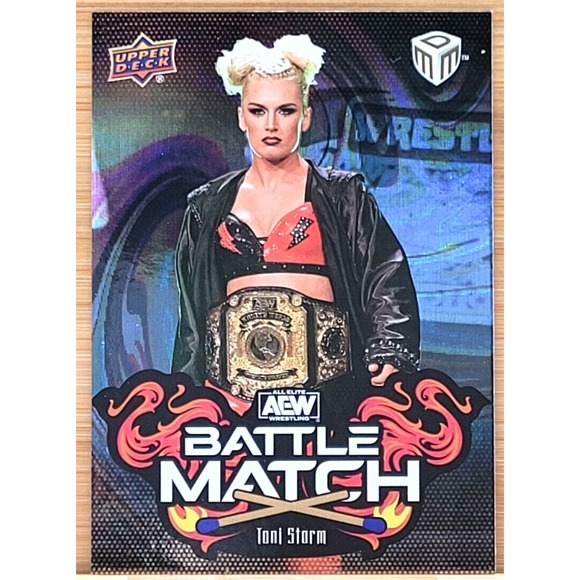 2023 AEW MATCH DATED MOMENTS TONI STORM GOLD BATTLE MATCH ACHIEVEMENT UPPER DECK